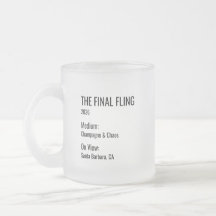 Chic Minimal Museum Label Bachelorette Party Favor