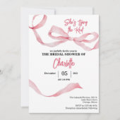 Chic Minimal She's Tying the Knot Bridal Shower  招待状 (正面)