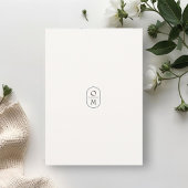 Chic Minimal Typography Monogram Wedding  招待状