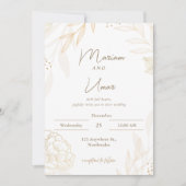Chic Minimal Wedding Invitation – Editable Templat 招待状 (正面)