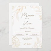 Chic Minimal Wedding Invitation – Editable Templat 招待状 (正面/裏面)