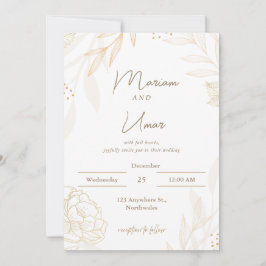 Chic Minimal Wedding Invitation – Editable Templat 招待状