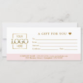 Chic Minimalist Business Gift Certificate Template (正面)