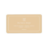 Chic Minimalist Business Logo Beige ラベル (正面)
