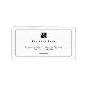 Chic Minimalist Business Logo White ラベル (正面)