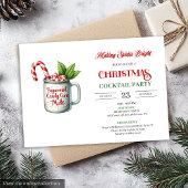 Chic minimalist festive cocktails party invitation 招待状