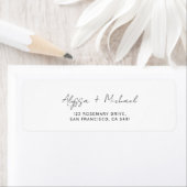 Chic Minimalist Handwriting Script Wedding Address ラベル (インサイチュ)