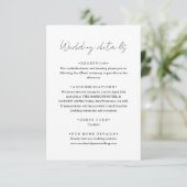 Chic Minimalist Handwriting Script Wedding Details エンクロージャーカード (スタンド正面)