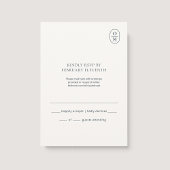 Chic Minimalist Monogram Wedding RSVP