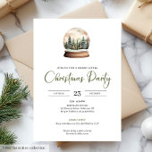 Chic Minimalist Sage Neutral Ivory Christmas Party 招待状