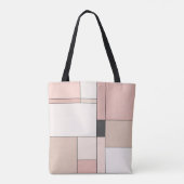 Chic Minimalist Sakura Rectangles Tote Bag トートバッグ (裏面)