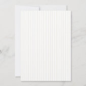 Chic Minimalist Stripe Green Wedding Invitation  招待状 (裏面)