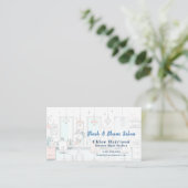Chic Mint Blue Hair Salon Appointment Card & 名刺 (スタンド正面)