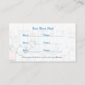 Chic Mint Blue Hair Salon Appointment Card & 名刺 (裏面)