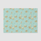 Chic Mint Gold Diamonds Birthday 薄葉紙 (正面)