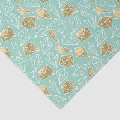 Chic Mint Gold Diamonds Birthday 薄葉紙 (詳細)
