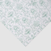 Chic Mint White Floral Wedding 薄葉紙 (詳細)