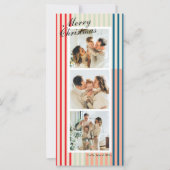 Chic Mixed Color Vertical Stripe 3 Photo Holiday (正面)