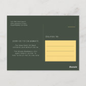 Chic Modern Arch Photo Graduation Party Invitation ポストカード (裏面)