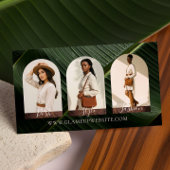 Chic Modern Boho Earthy Fashion Photo Arch Collage 名刺