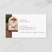 Chic Modern Boho Earthy Fashion Photo Arch Collage 名刺 (裏面)