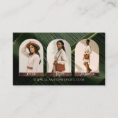 Chic Modern Boho Earthy Fashion Photo Arch Collage 名刺 (正面)