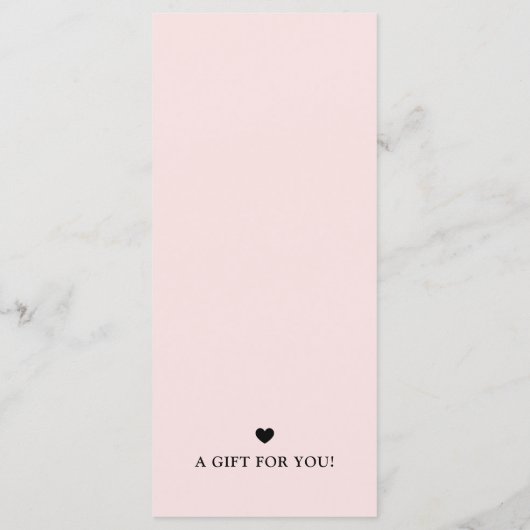 Chic Modern Business Gift Certificate with Logo (裏面)