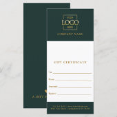 Chic Modern Business Personalized Gift Certificate (正面/裏面)