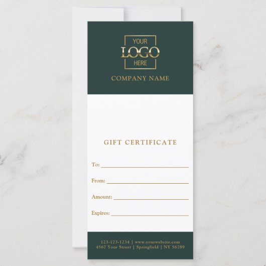 Chic Modern Business Personalized Gift Certificate (正面)