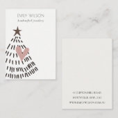Chic Modern Christmas Tree Blank Jewelry Display 名刺 (正面/裏面)