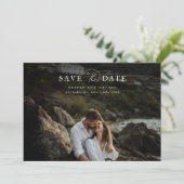 Chic Modern Coastal Wedding Photo セーブザデート (スタンド正面)