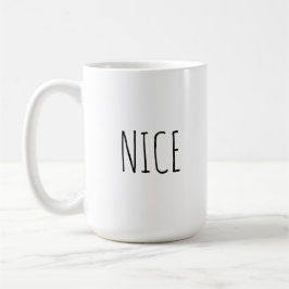 Chic Modern Farmhouse ‘Nice’ Customizable Words  コーヒーマグカップ