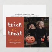 Chic & Modern Halloween Family Photo シーズンカード (正面/裏面)