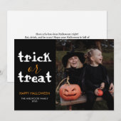 Chic & Modern Halloween Family Photo シーズンカード (正面/裏面)