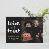 Chic & Modern Halloween Family Photo シーズンカード (スタンド正面)