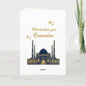 Chic Modern Minimal Ramadan Greeting カード (裏面)