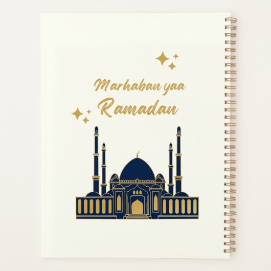 Chic Modern Minimal Ramadan Greeting プランナー手帳 (裏面)