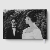 Chic Modern Monogram Script Wedding ゲストブック (裏面)