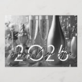 Chic Modern New Year's Eve Party 招待状 (正面)