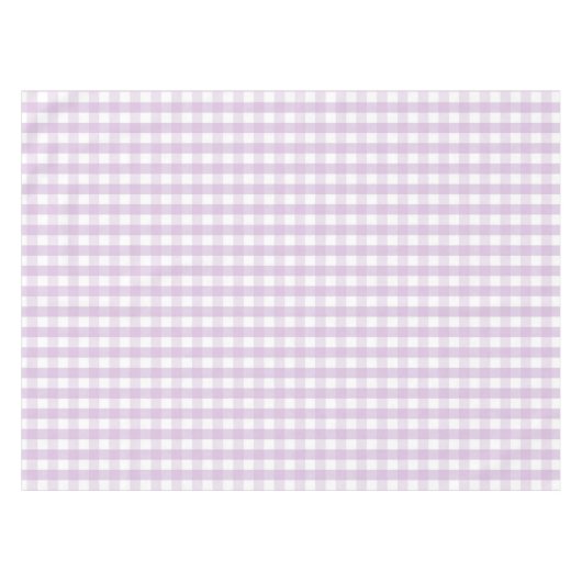 Chic Modern Pastel Blue Gingham Pattern Spring テーブルクロス (正面(横))