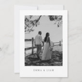 Chic Modern Photo Wedding Save The Date Card セーブザデート (正面)