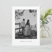 Chic Modern Photo Wedding Save The Date Card セーブザデート (スタンド正面)