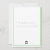 Chic Modern Pink Non Photo Watercolor Ornaments シーズンカード (裏面)