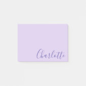 Chic Modern Purple Script Fully Customizable ポストイット (正面)