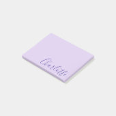 Chic Modern Purple Script Fully Customizable ポストイット (アングル)