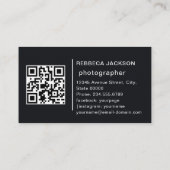 Chic Modern Script Typography Simple Photographer 名刺 (裏面)