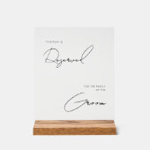 Chic modern wedding reserved acrylic  アクリルサイン (正面)