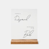 Chic modern wedding reserved acrylic  アクリルサイン (正面)