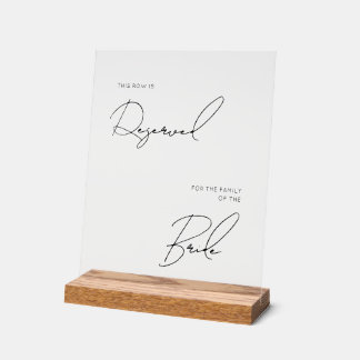 Chic modern wedding reserved acrylic  アクリルサイン