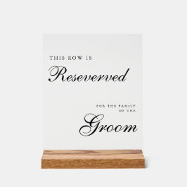 Chic Modern Wedding Reserved Sign アクリルサイン